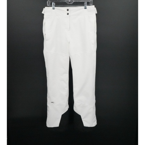 Kjus Ski Pants Girls 16 White Carpa Insulated Snowboarding Skiing Adjustable